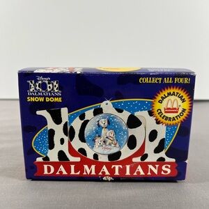Vintage Disney 101 Dalmatians Snow‎ Globe/Snow Dome Ornament McDonalds  1996